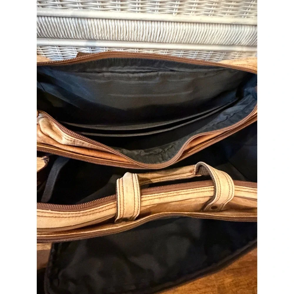 SaddlebagVintage Distressed Leather Briefcase Multi Pocket Laptop Messenger Bag